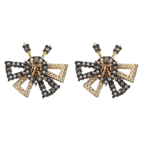 Alexis Bittar Jewelry - ALEXIS BITTAR Crystal Brutalist Butterfly Earrings